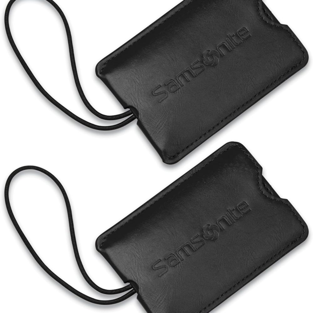 2-Pack Vinyl ID Tags, Black